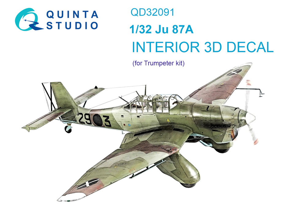 

QD32091 3D Декаль интерьера кабины Ju 87A Trumpeter, Цветной