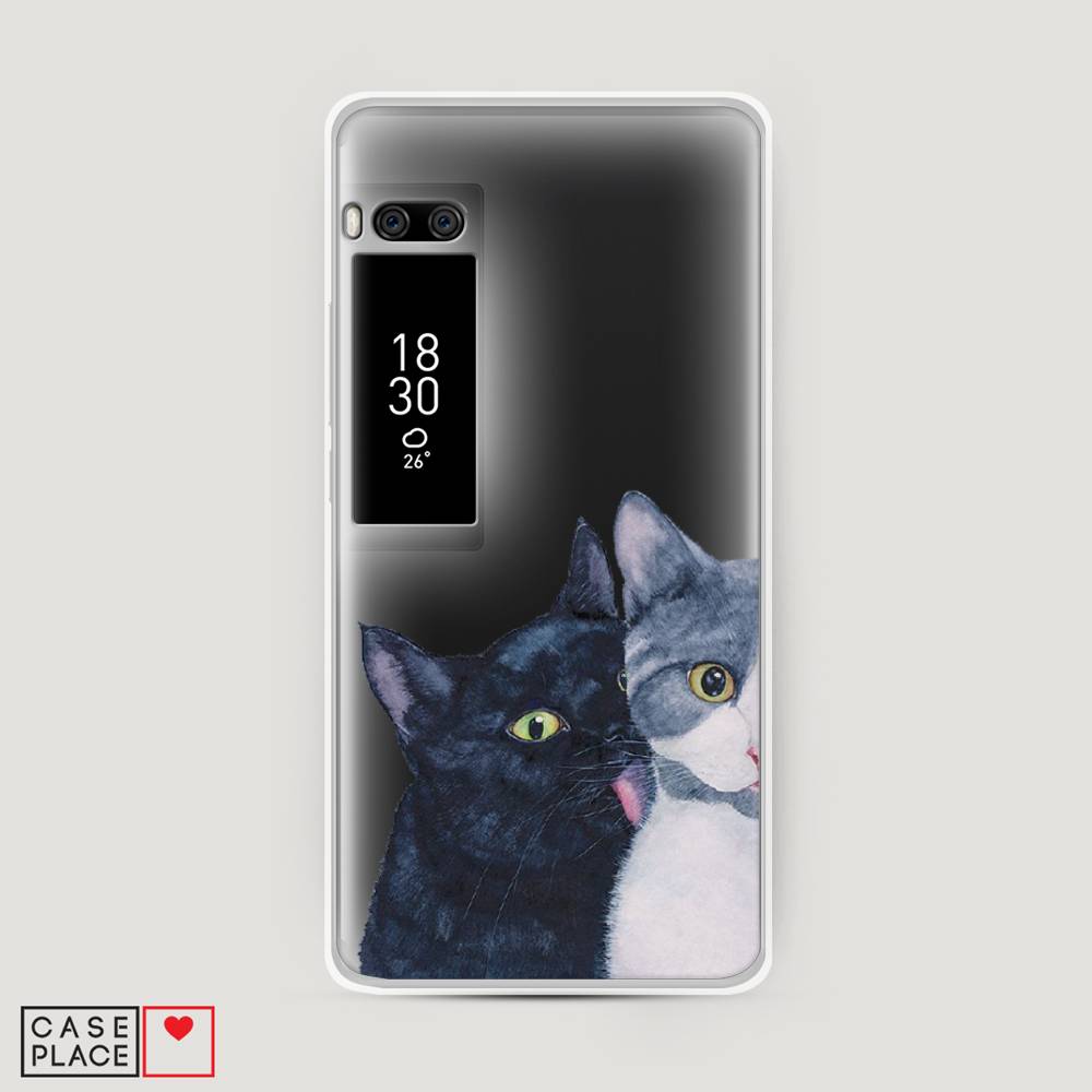 

Чехол Awog на Meizu Pro 7 Plus "Кошачья любовь", Синий, 71950-1