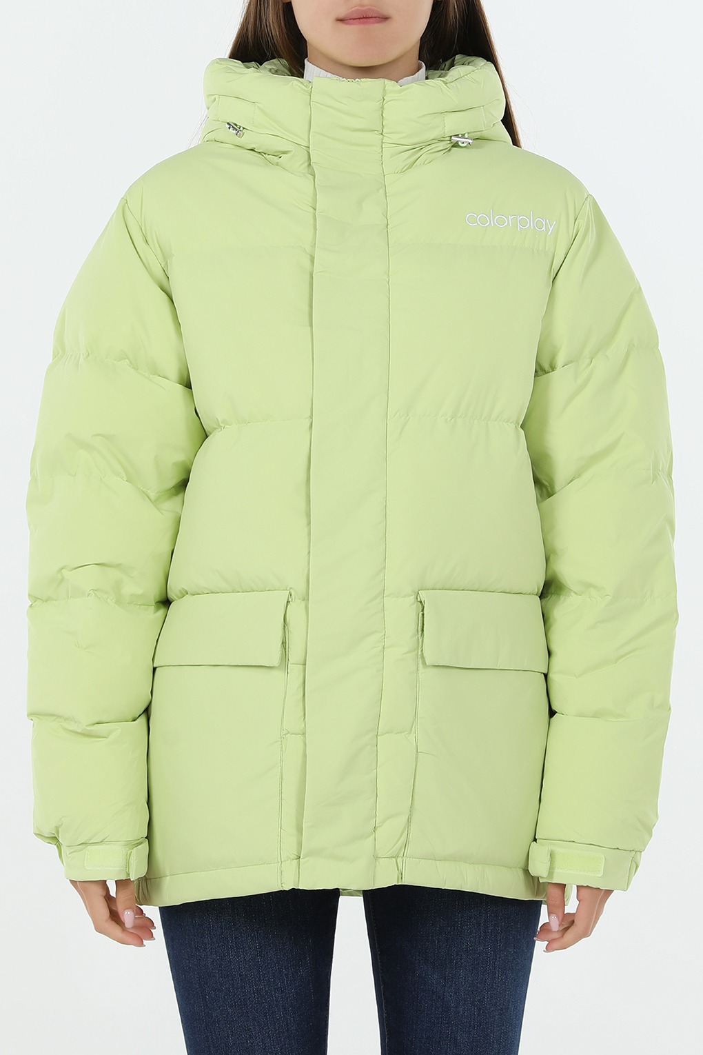 

Пуховик женский COLORPLAY CP24089220 зеленый 42 RU, CP24089220