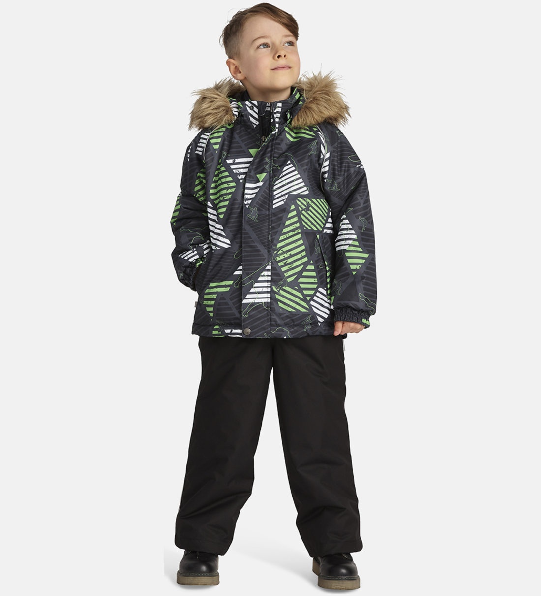 Комплект верхней одежды Huppa Winter, Серый, Зеленый, Черный, 146
