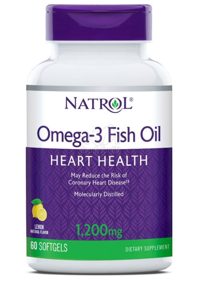 фото Natrol omega-3 fish oil 1200 mg, 60 капс, вкус: лимон