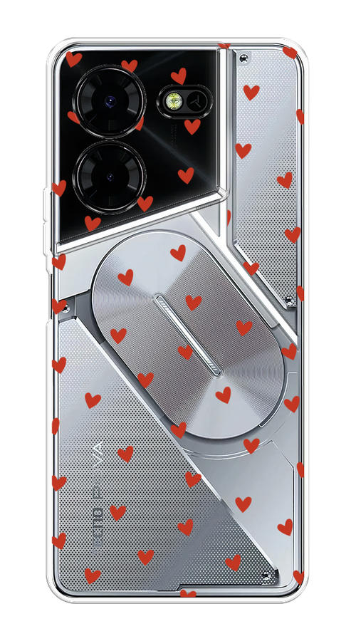 

Чехол Homey на Tecno Pova 5 Pro 5G "Red hearts", 304550-1