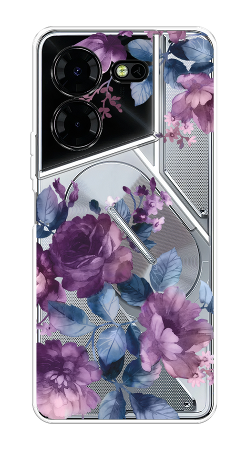 

Чехол Homey на Tecno Pova 5 Pro 5G "Purple Blossoms", Синий;фиолетовый, 304550-1