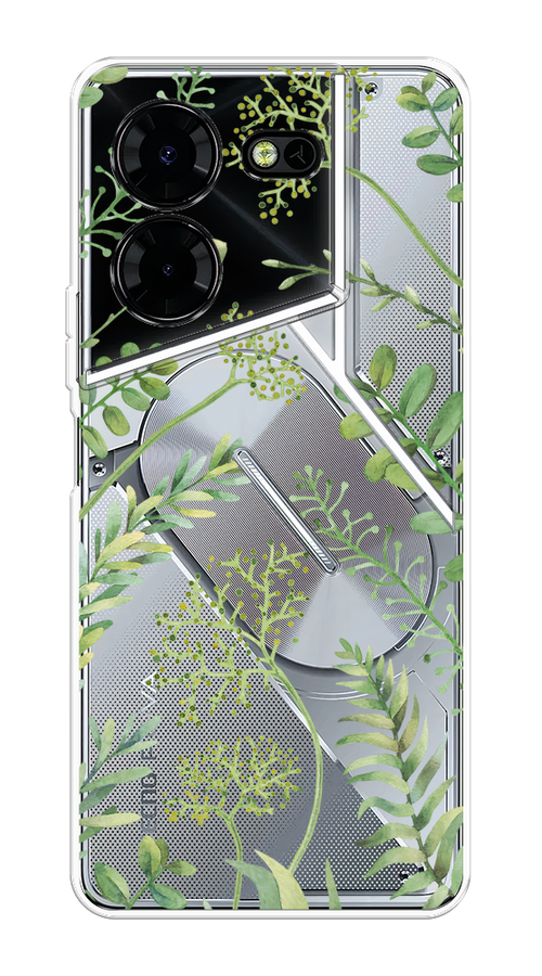 

Чехол Homey на Tecno Pova 5 Pro 5G "Green Leaves", Зеленый;прозрачный, 304550-1