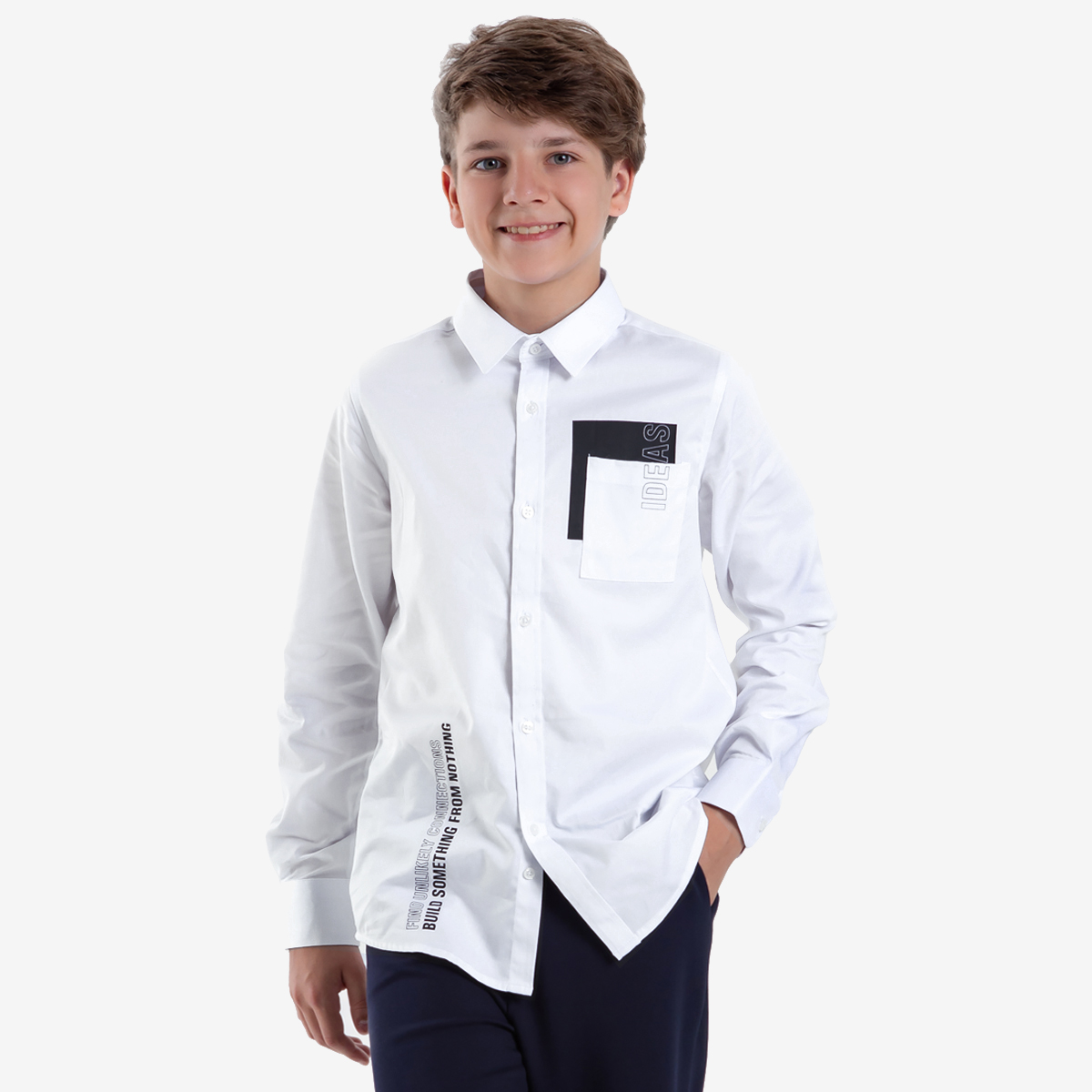 Рубашка детская Kapika IJBCR03-00, цвет белый, размер 152