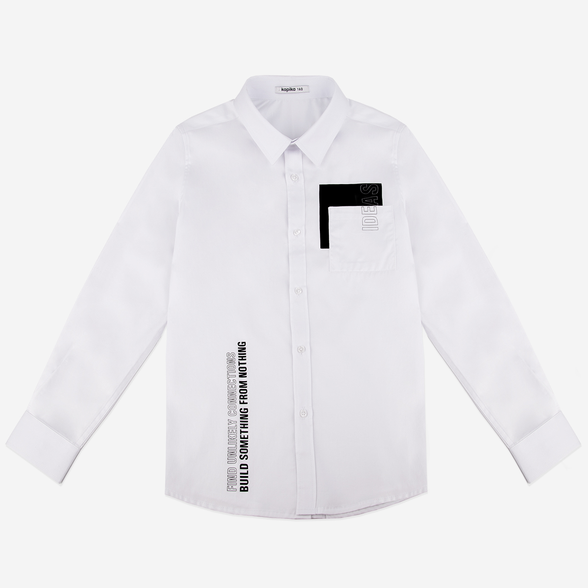 фото Рубашка для мальчиков kapika ijbcr03 цв. белый р. 158