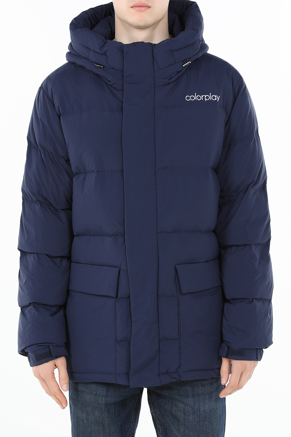 

Пуховик мужской COLORPLAY CP24089219 синий 50 RU, CP24089219