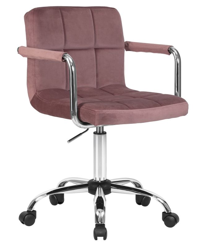 фото Офисное кресло для персонала dobrin terry lm-9400 велюр, пудрово-розовый