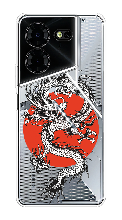 

Чехол Homey на Tecno Pova 5 Pro 5G "Восходящий дракон", Белый;черный;красный, 304550-1