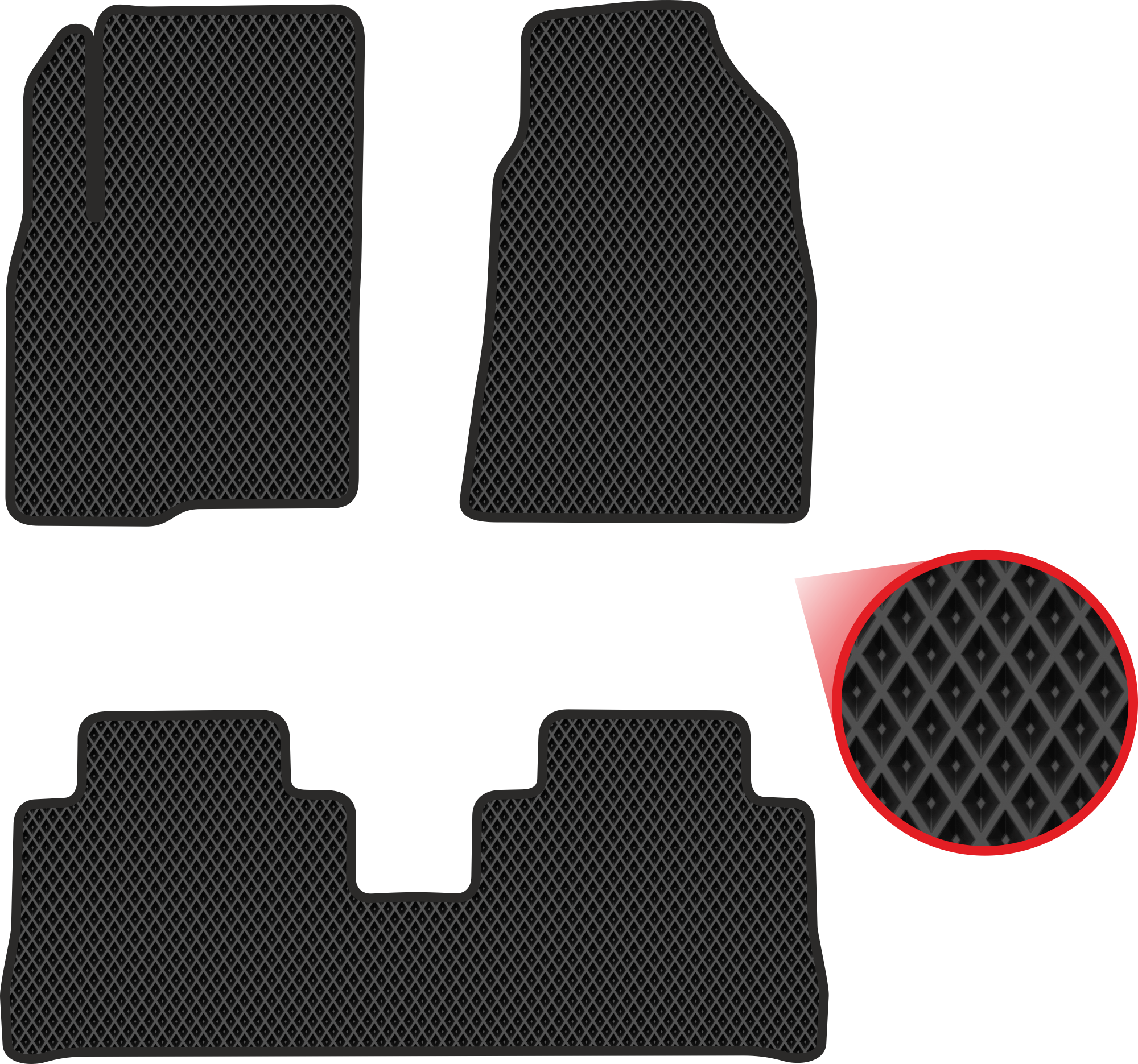 

Комплект ковриков в салон Kupi-Kovrik EVA для Chevrolet Captiva дорес (2006-2011), чёрные