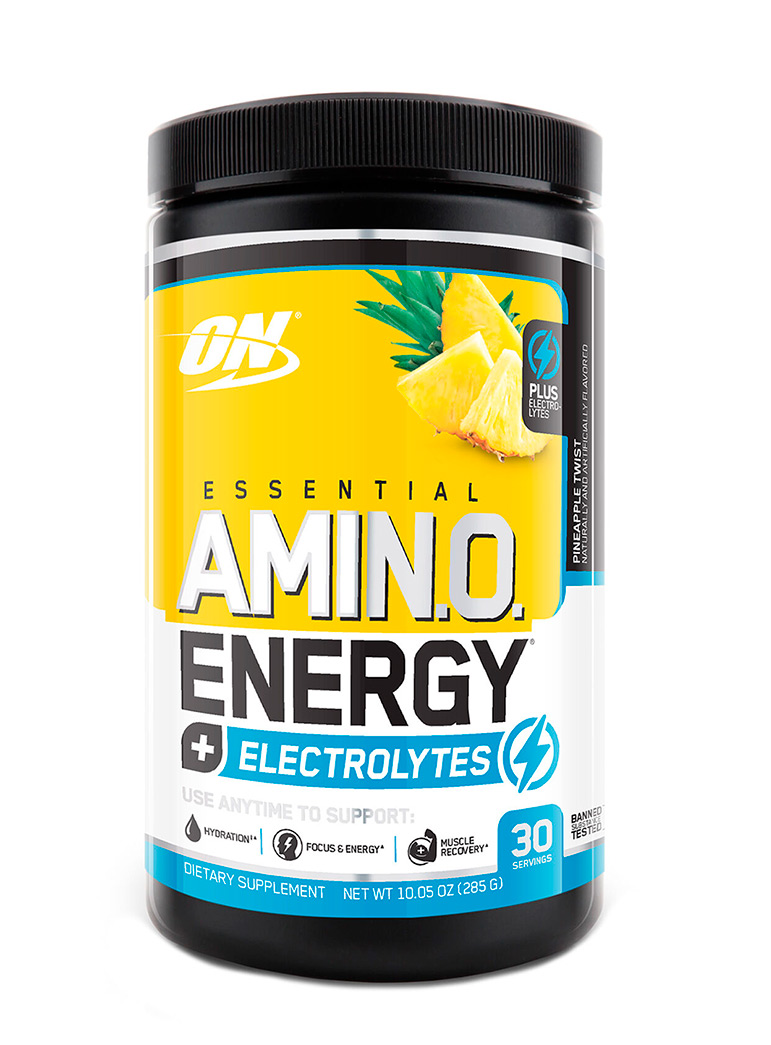 фото Optimum nutrition amino energy + electrolytes, 285 г, вкус: ананасовый твист