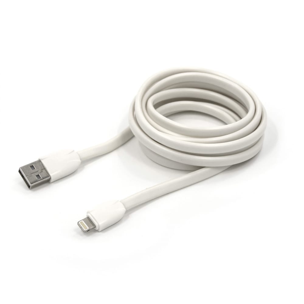 фото Usb-кабель am-8pin byz 1.2 метра, 2.1a, пвх, белый, 23750-bl-626w