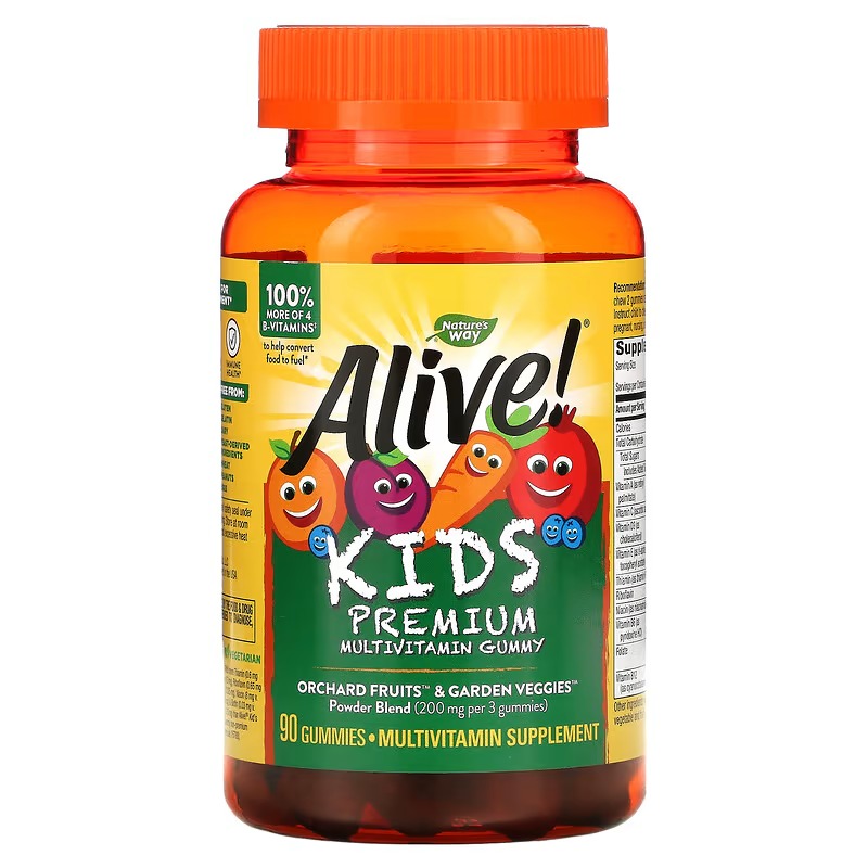 Купить Мультивитамины Nature's Way Alive! Kids Premium детские жевательные конфеты 90 шт.