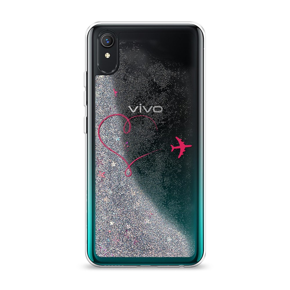 

Чехол Awog на Vivo Y91c/Y1s "Сердце и самолет", Разноцветный, 263291-1