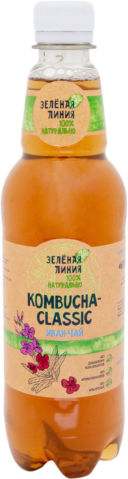 

Напиток чайный Зеленая линия Kombucha Classic Иван-чай 555мл