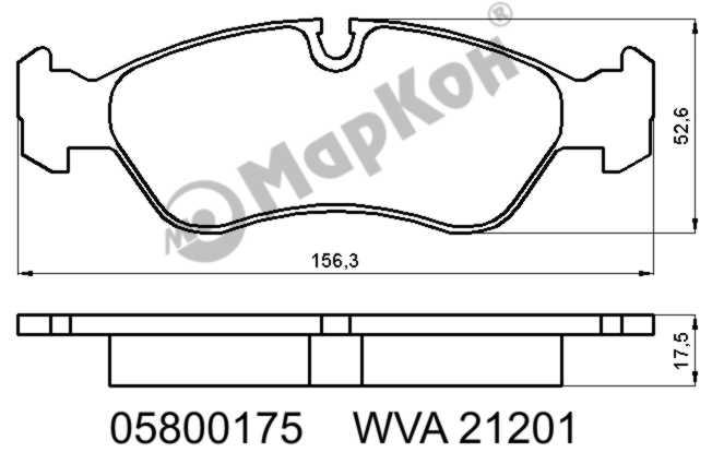 

05800175_колодки дисковые п.!\ Opel Omega A 1.8-2.3TD 88-94/Vectra A/B 1.4-2.0Di 88-02