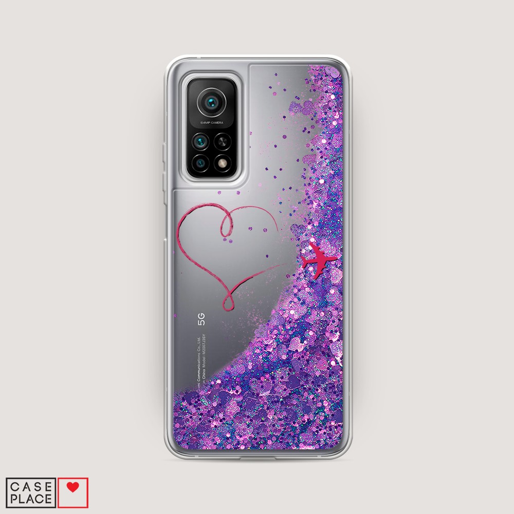 

Чехол Awog на Xiaomi Mi 10T Pro "Сердце и самолет", Разноцветный, 37792-1