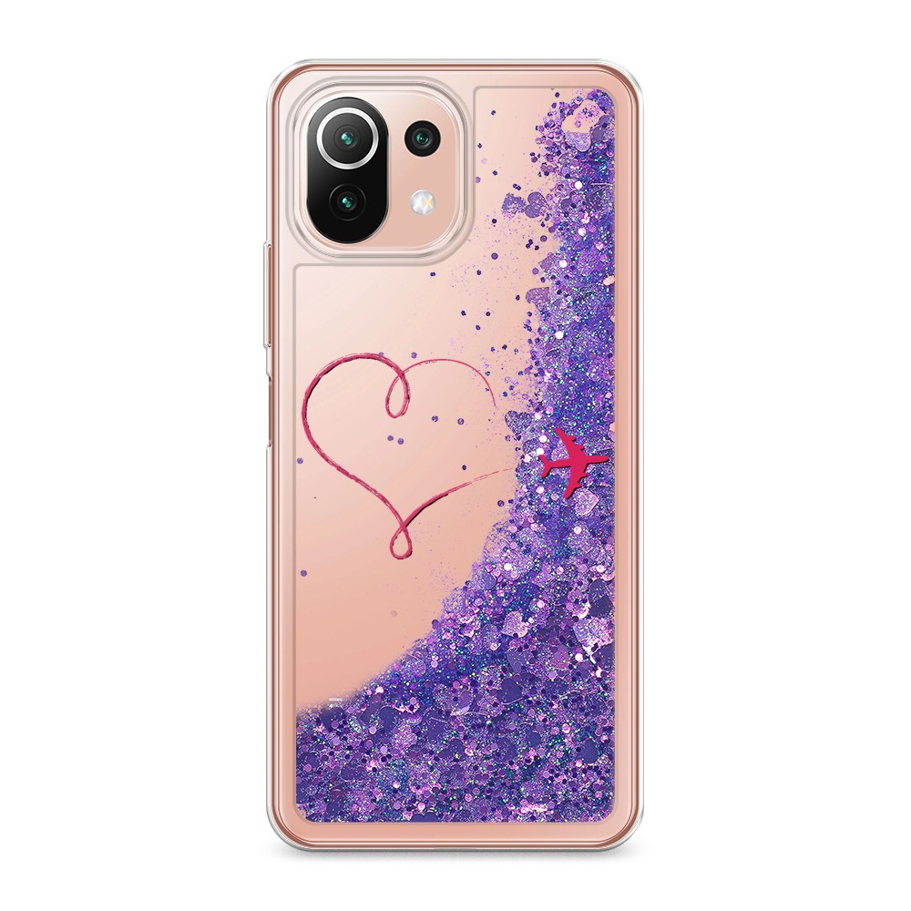 

Чехол Awog на Xiaomi Mi 11 Lite "Сердце и самолет", Разноцветный, 310292-1