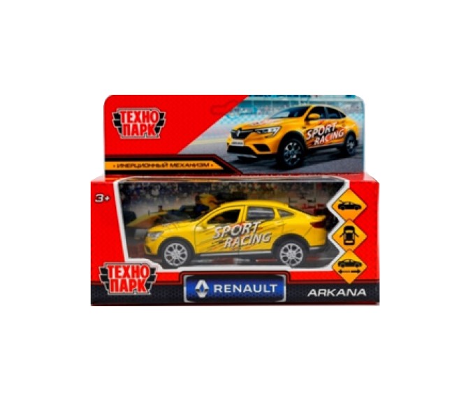 

игрушечная машинка Технопарк RENAULT ARKANA СПОРТ 12 см, желтый 313465