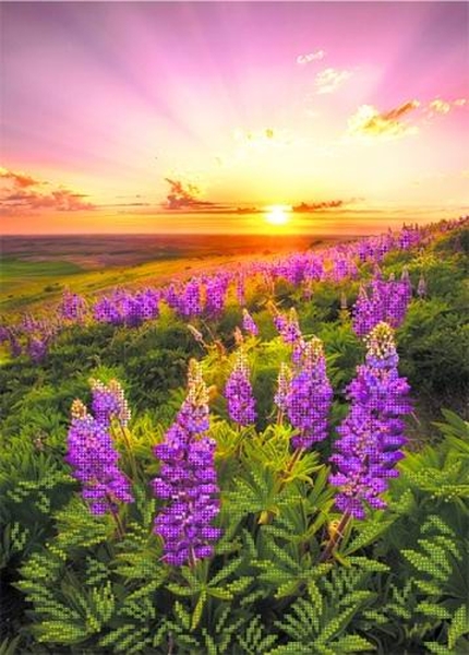 

Схемы для вышивания бисером Люпины 4036, от Матренин посад