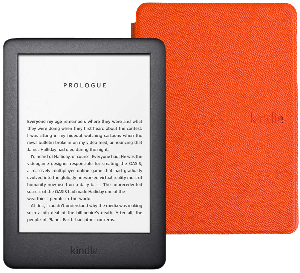 фото Amazon kindle 10 8gb so black с обложкой orange