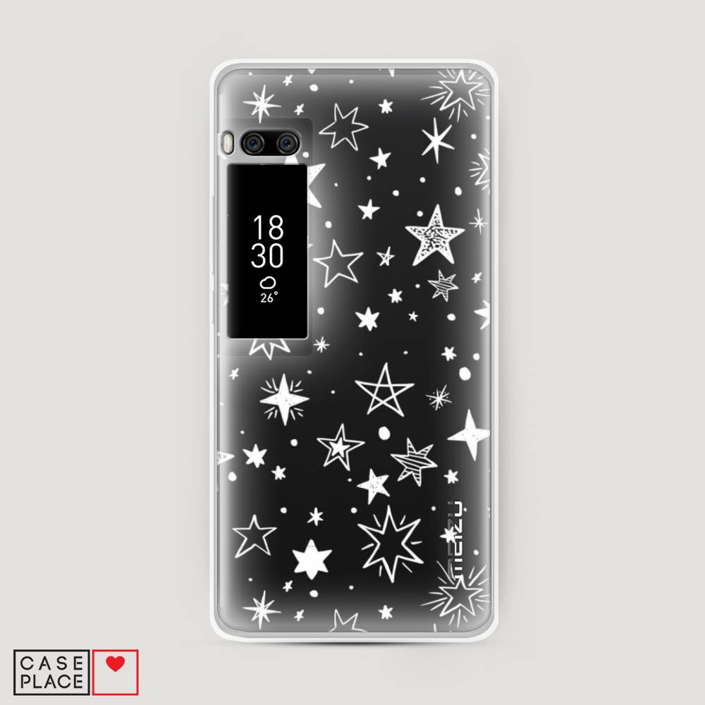 

Чехол Awog на Meizu Pro 7 Plus "Звездочки графика белая", Прозрачный;белый, 71950-7