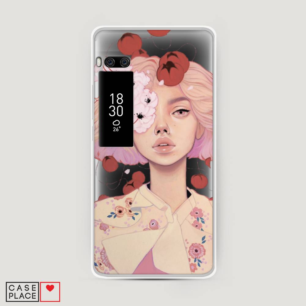 

Чехол Awog на Meizu Pro 7 Plus "Цветочная анархия", Бежевый;розовый;красный, 71950-7