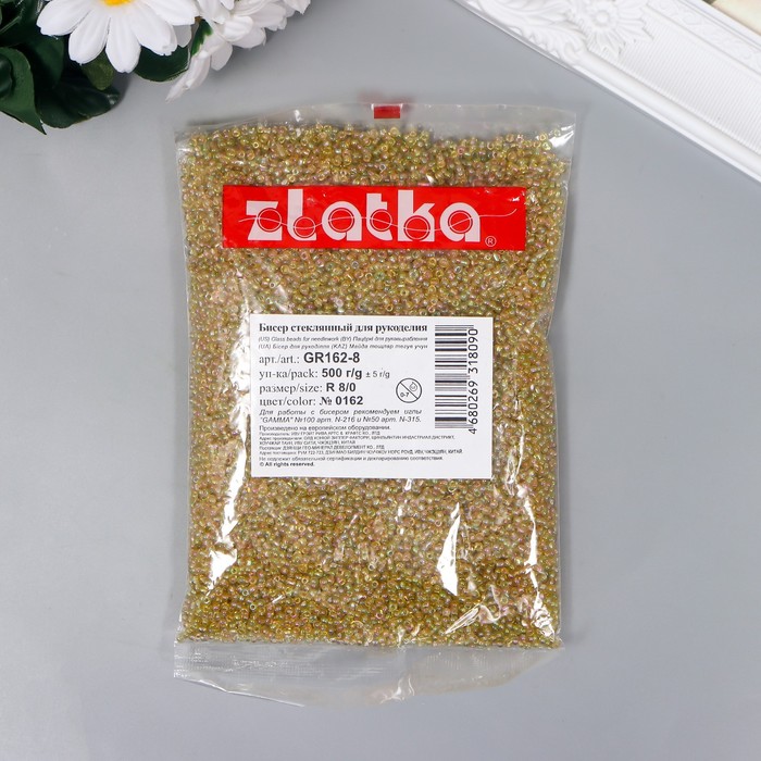 

Бисер Zlatka 08/0 уп. 500 г золотой, Гамма талантов