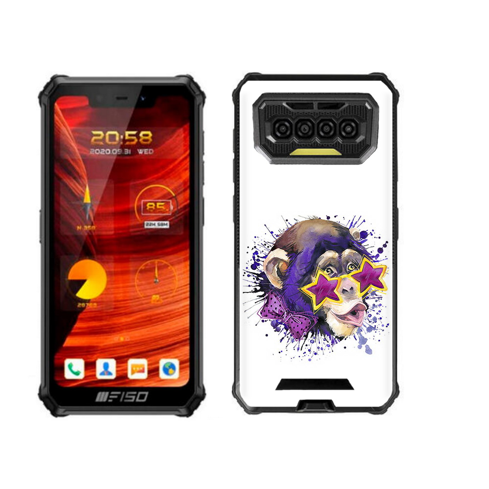 

Чехол MyPads обезьяна в очках для Oukitel F150 Bison 2021, Прозрачный, Tocco