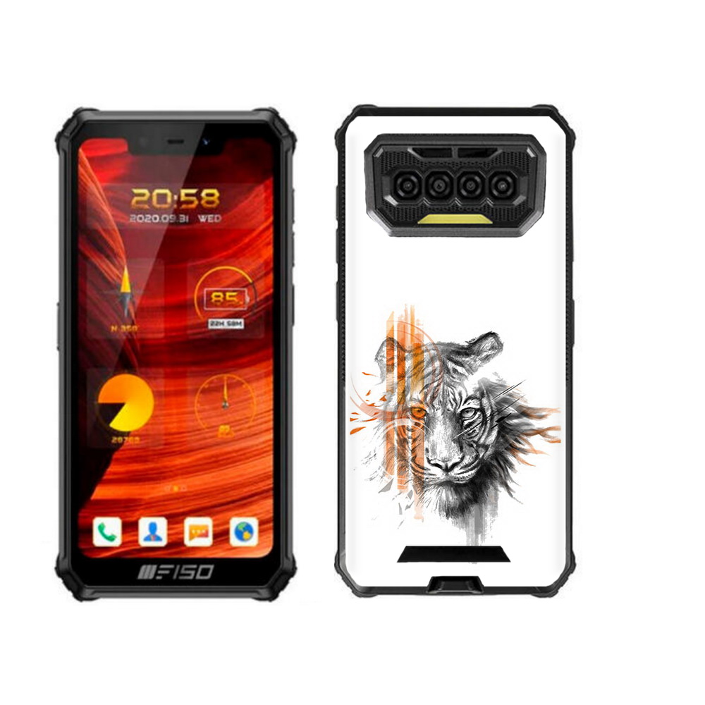 

Чехол MyPads огненный тигр для Oukitel F150 Bison 2021, Прозрачный, Tocco