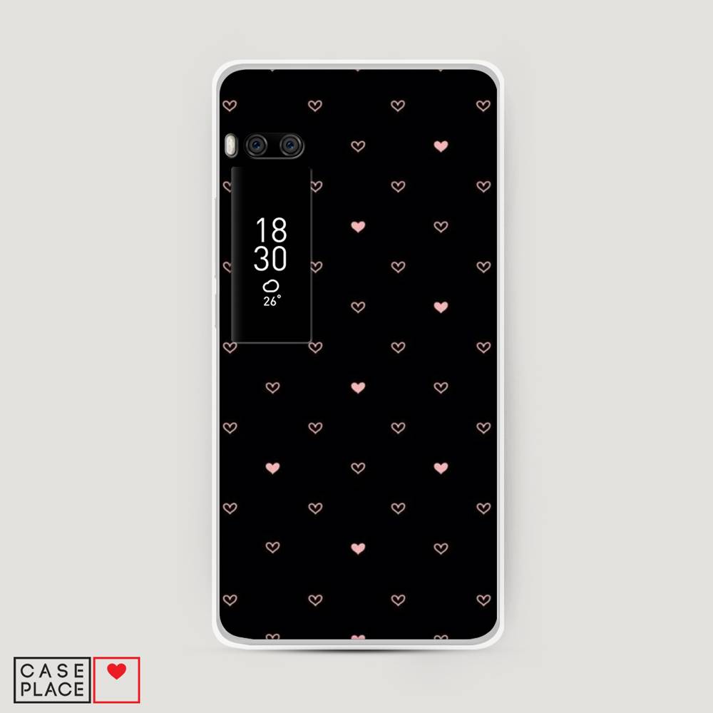 

Чехол Awog на Meizu Pro 7 Plus "Черный фон и сердечки", Розовый;серый;черный, 71950-3