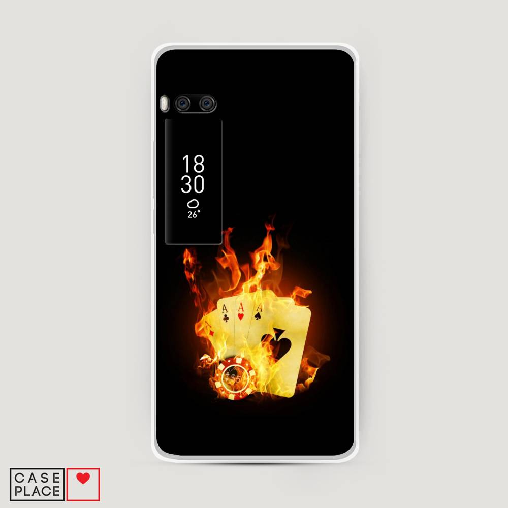 

Чехол Awog на Meizu Pro 7 Plus "Горящие карты", Черный;оранжевый, 71950-9