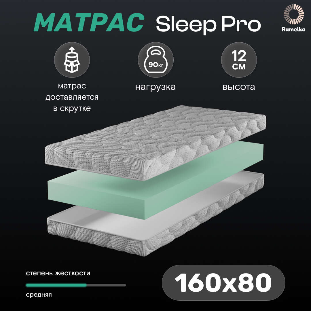 Матрас Ramelka Mattress SLEEP PRO 160х80х12