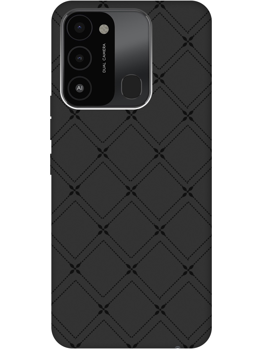 

Чехол на Tecno Spark 8C / Go 2022 "Стильные линии" Soft Touch черный, 20001473