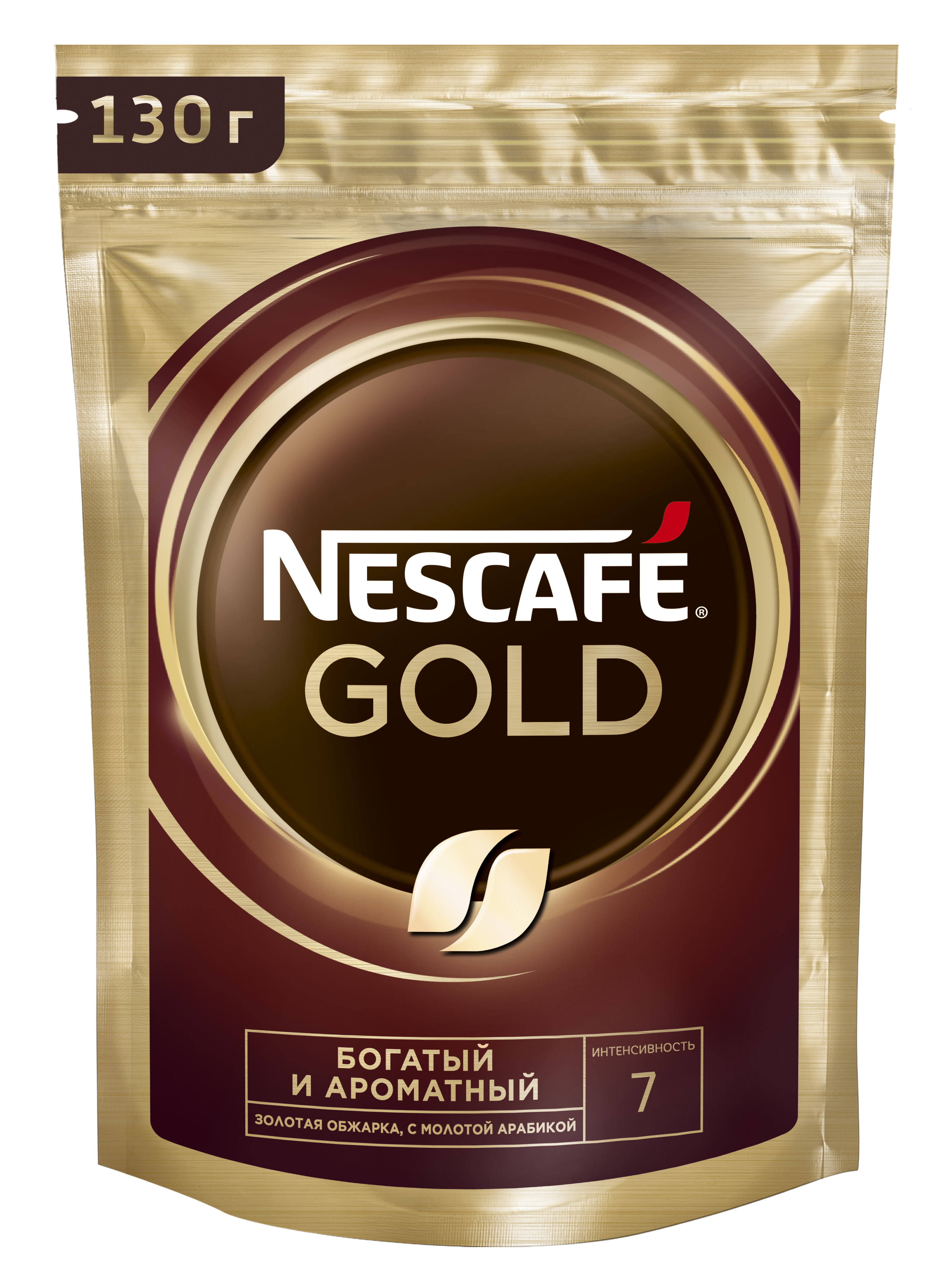 Кофе растворимый Nescafe gold пакет 130 г