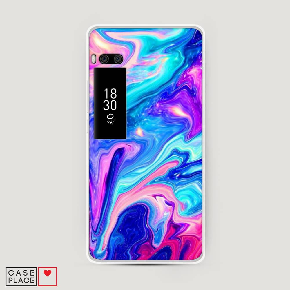 

Чехол Awog на Meizu Pro 7 Plus "Потеки краски", Розовый, 71950-10