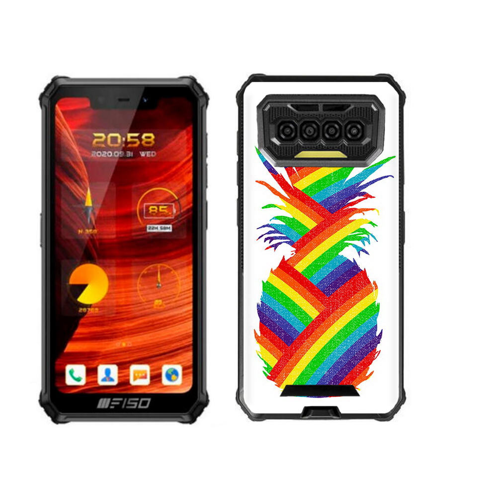 

Чехол-накладка MyPads радужный ананас для Oukitel F150 Bison, Прозрачный, Tocco