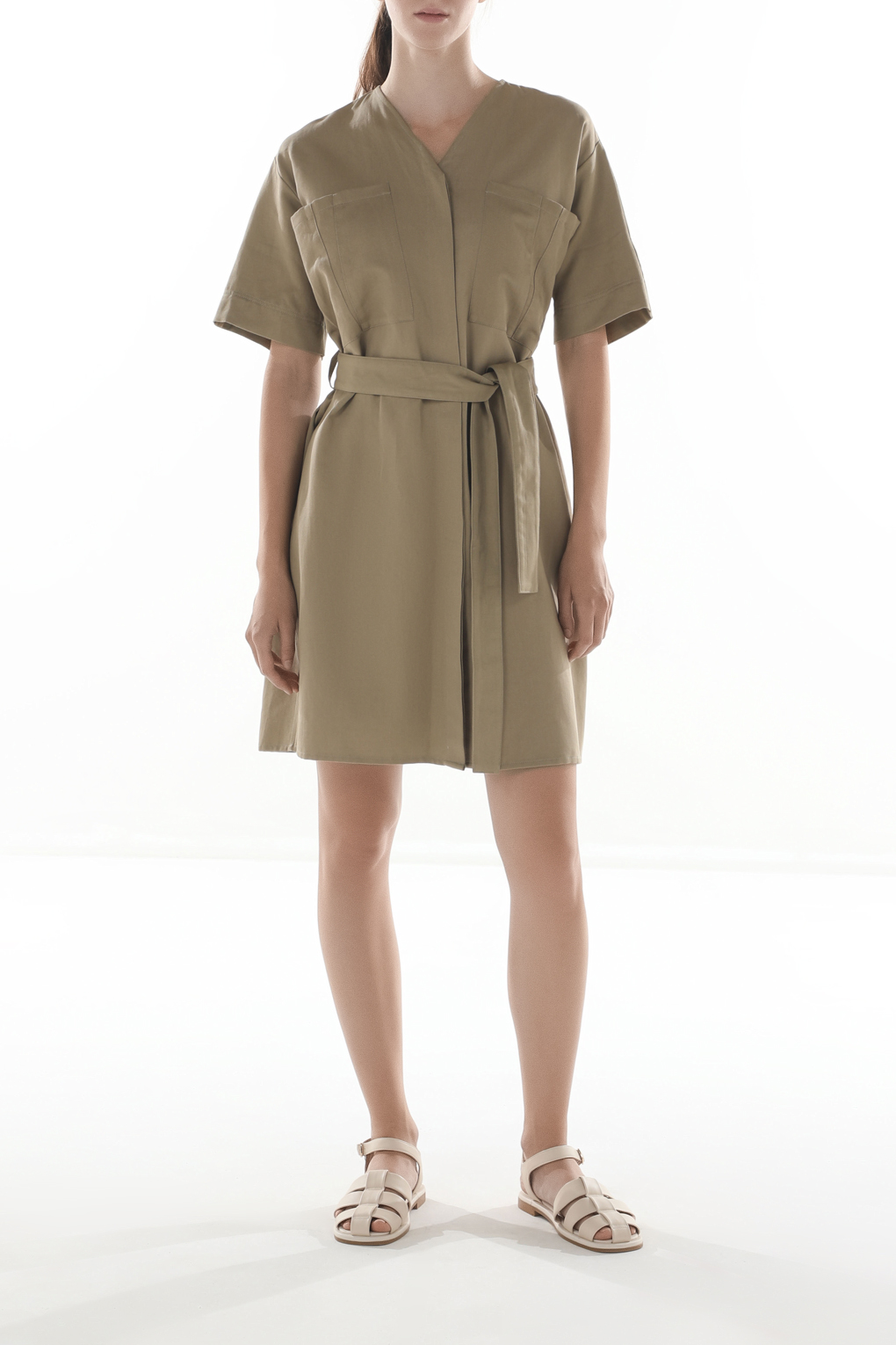 

Платье женское Calvin Klein K20K206947 бежевое 36, Бежевый, K20K206947