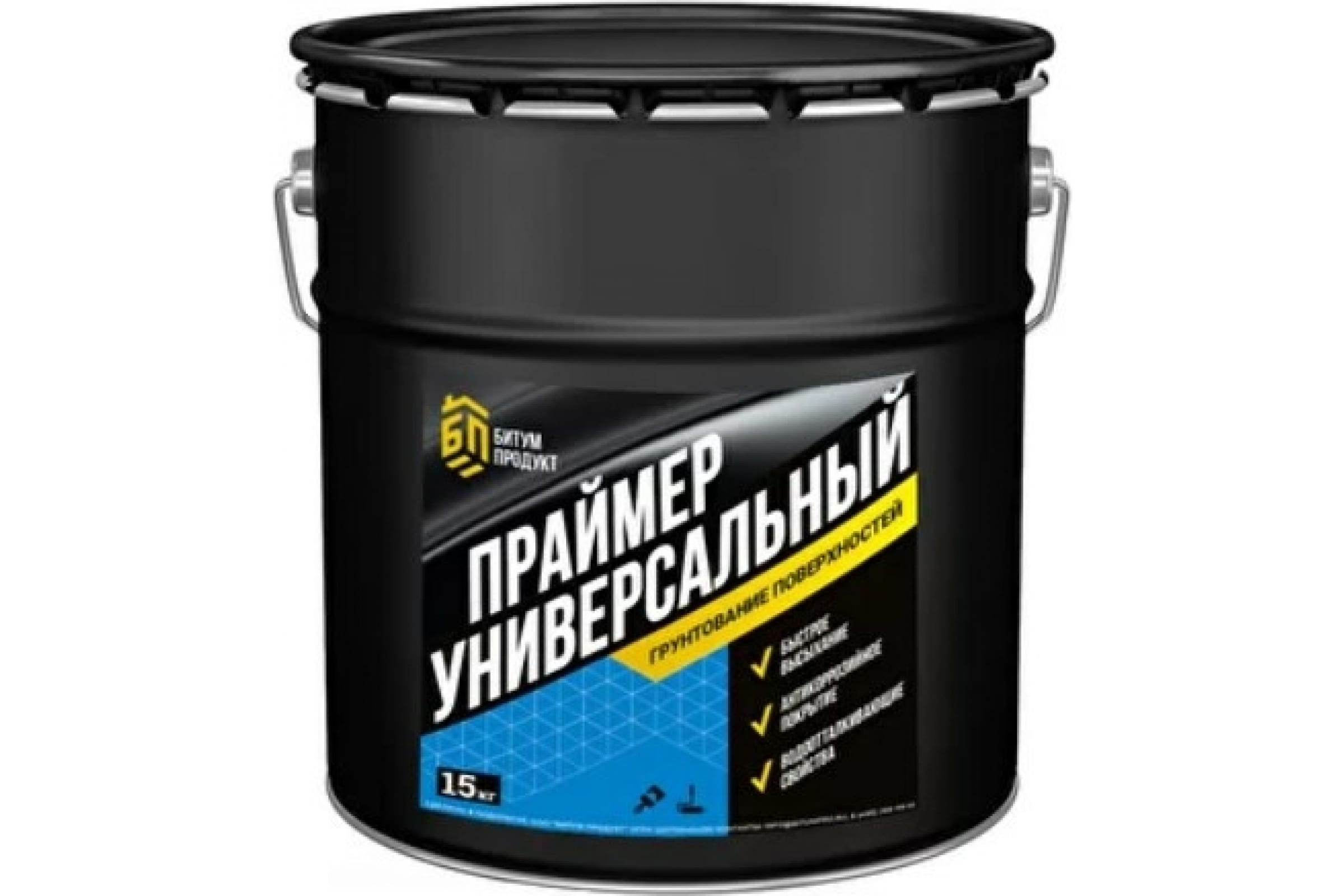 БИТУМ ПРОДУКТ Праймер Битумный Универсальный 15 кг BP-001 праймер битумный универсальный битум продукт 5 кг bp 008