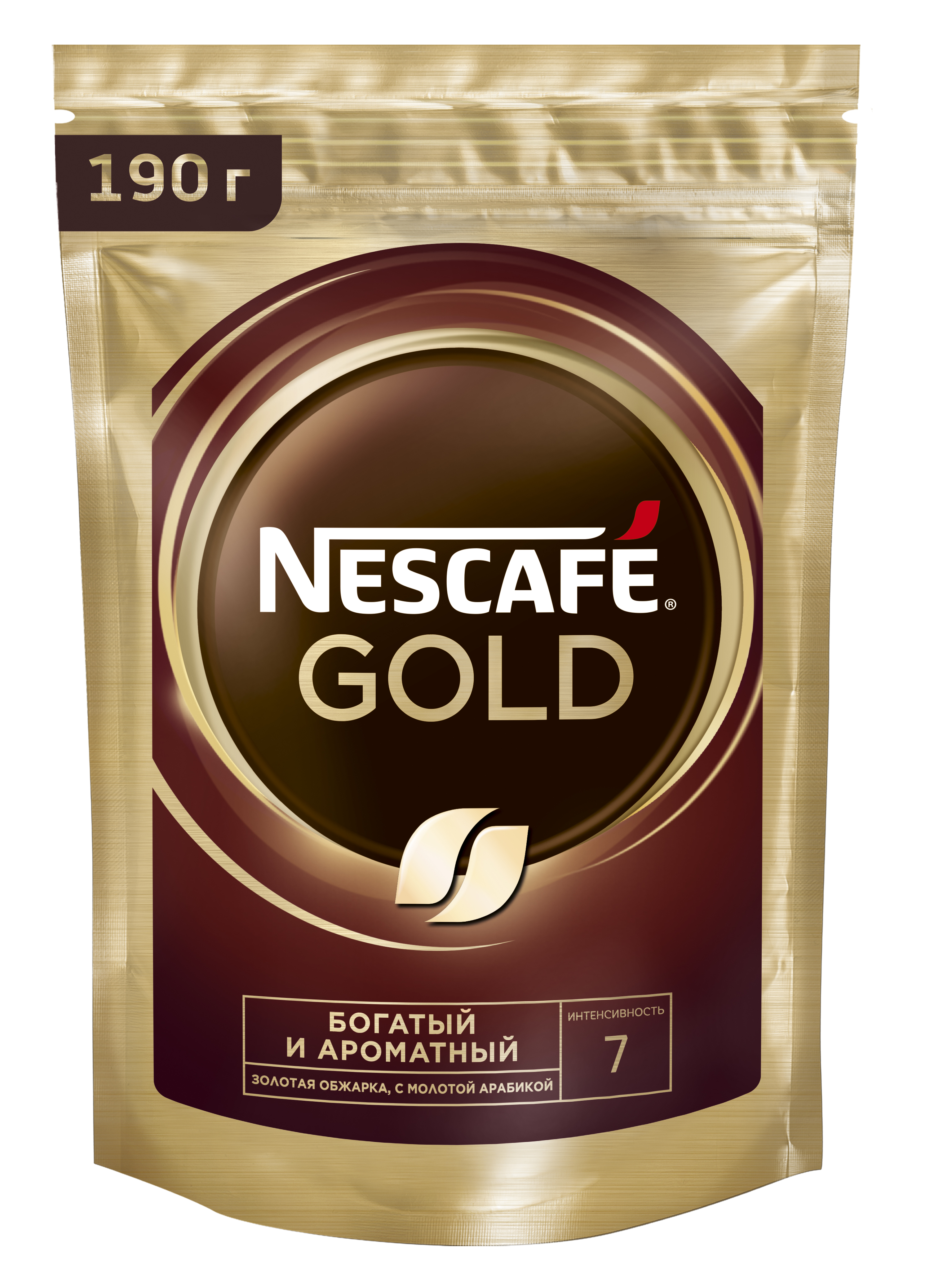 Кофе растворимый Nescafe gold пакет 190 г