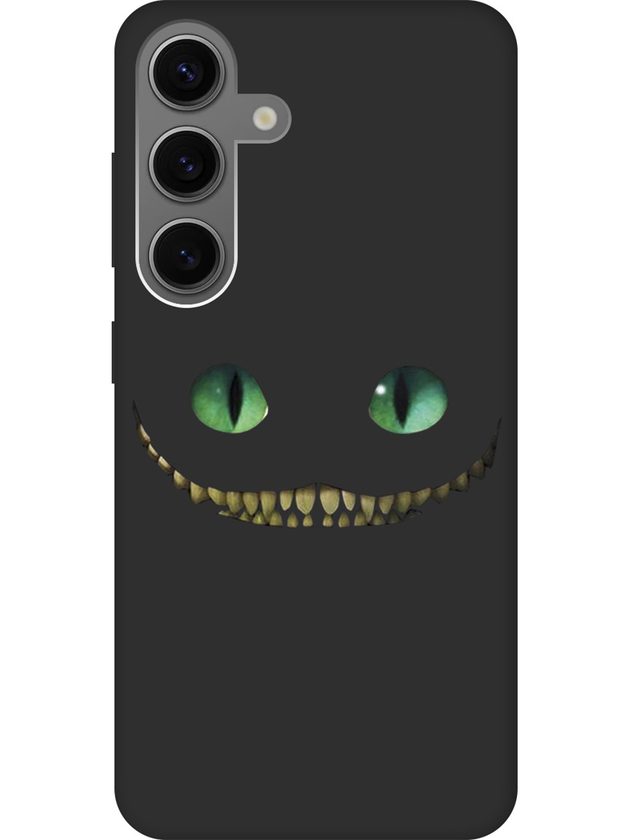 

Силиконовый чехол на Samsung Galaxy S24 с рисунком "Cheshire Cat" Soft Touch черный, Черный;зеленый, 20011914