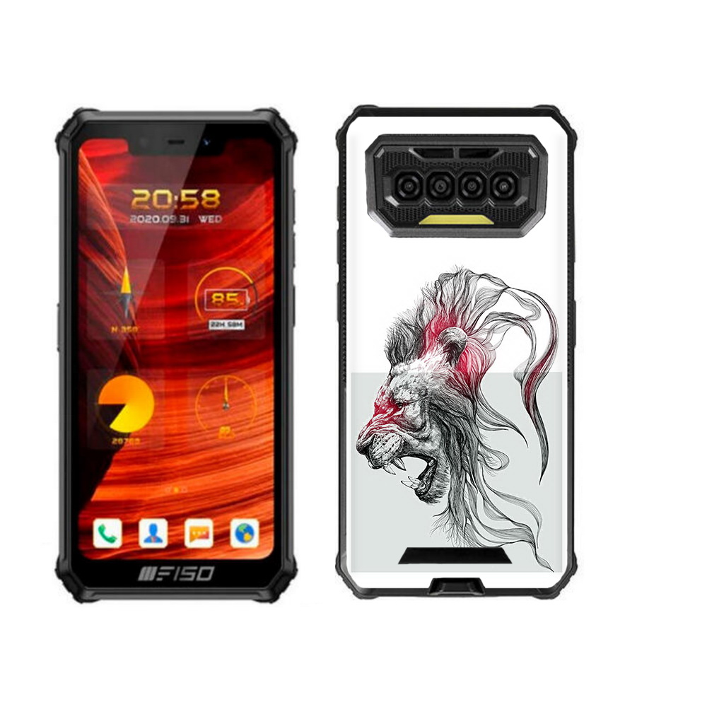 

Чехол-накладка MyPads разъяренный лев для Oukitel F150 Bison, Прозрачный, Tocco