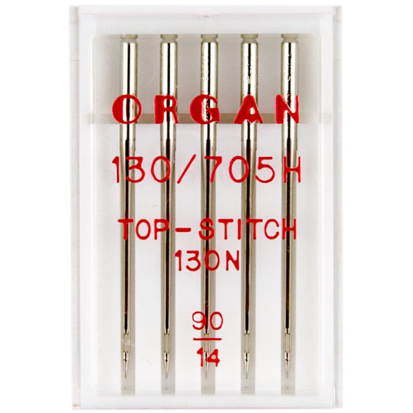 

Иглы для бытовых швейных машин Organ TOP-STITCH, №80, универсальные