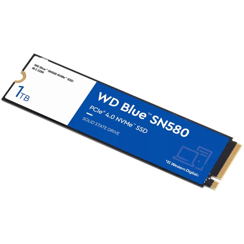 

Внутренний SSD-накопитель 1Tb Western Digital Blue SN580 (WDS100T3B0E) M.2 PCIe NVMe 4.0, WDS100T3B0E