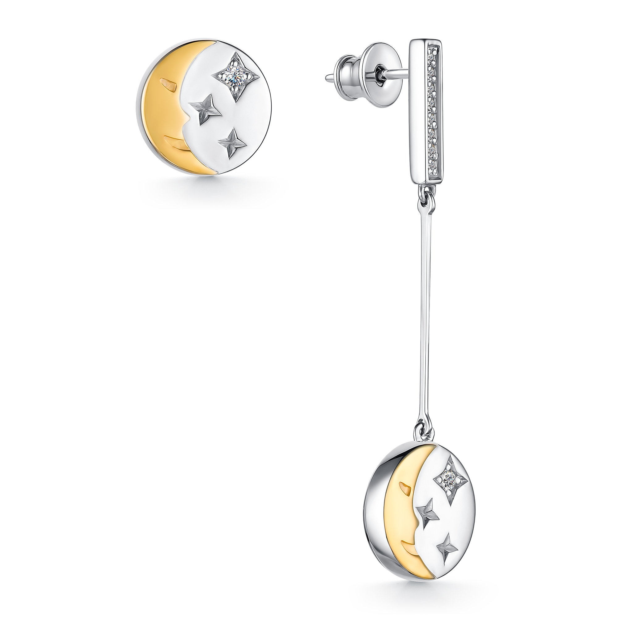 

Серьги из серебра с Swarovski 02-2602/00СВ-18 АЛЬКОР, 02-2602/00СВ-18