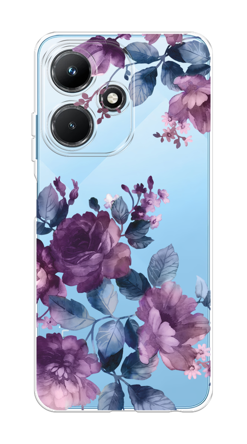 

Чехол Homey на Infinix Hot 30i "Purple Blossoms", Синий;фиолетовый, 3104150-1