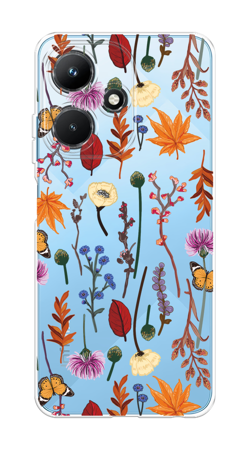 

Чехол Homey на Infinix Hot 30i "Orange Purple flowers", Оранжевый;красный;розовый;желтый;прозрачный, 3104150-1