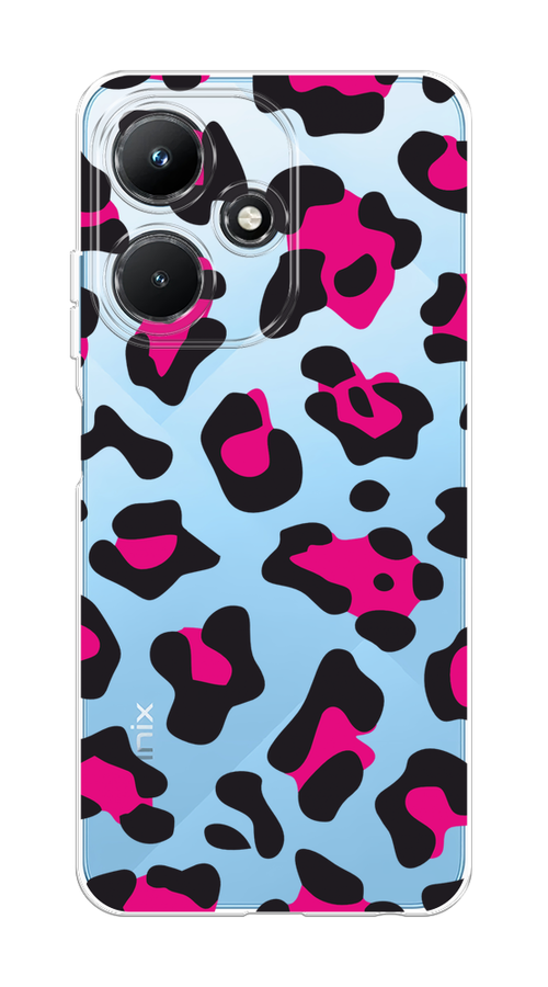 

Чехол Homey на Infinix Hot 30i "Pink cow spots"", Черный;розовый, 3104150-1