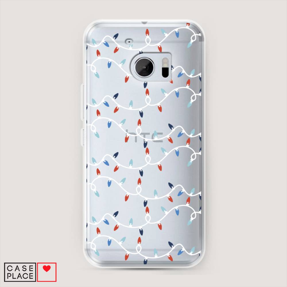 

Чехол на HTC One M10 (HTC 10) "Разноцветная гирлянда", Белый;красный;синий, 101950-5