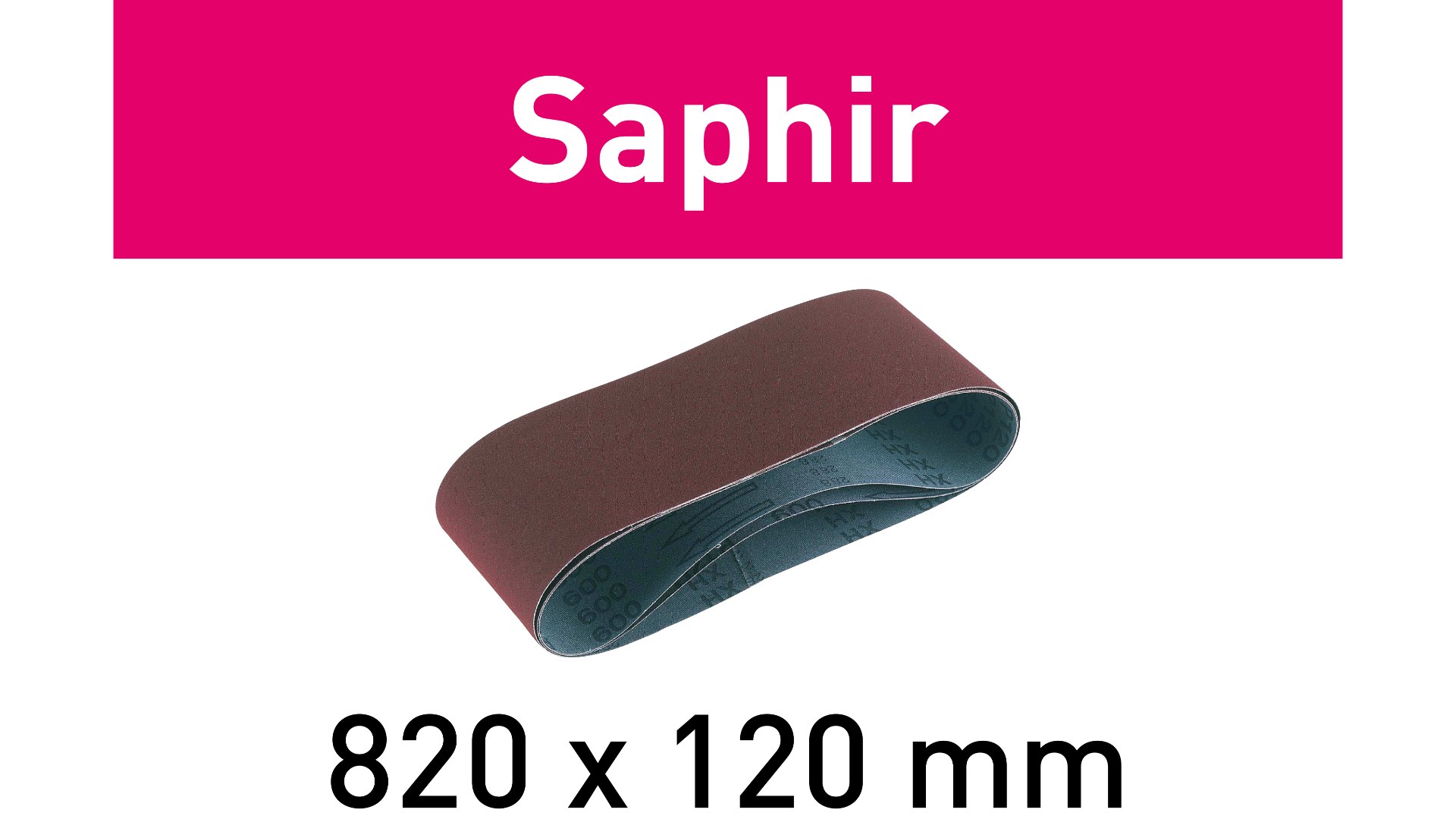 Лента шлифовальная,комплект 10 ш Festool Saphir P 100 820x120-P100-SA/10 488083